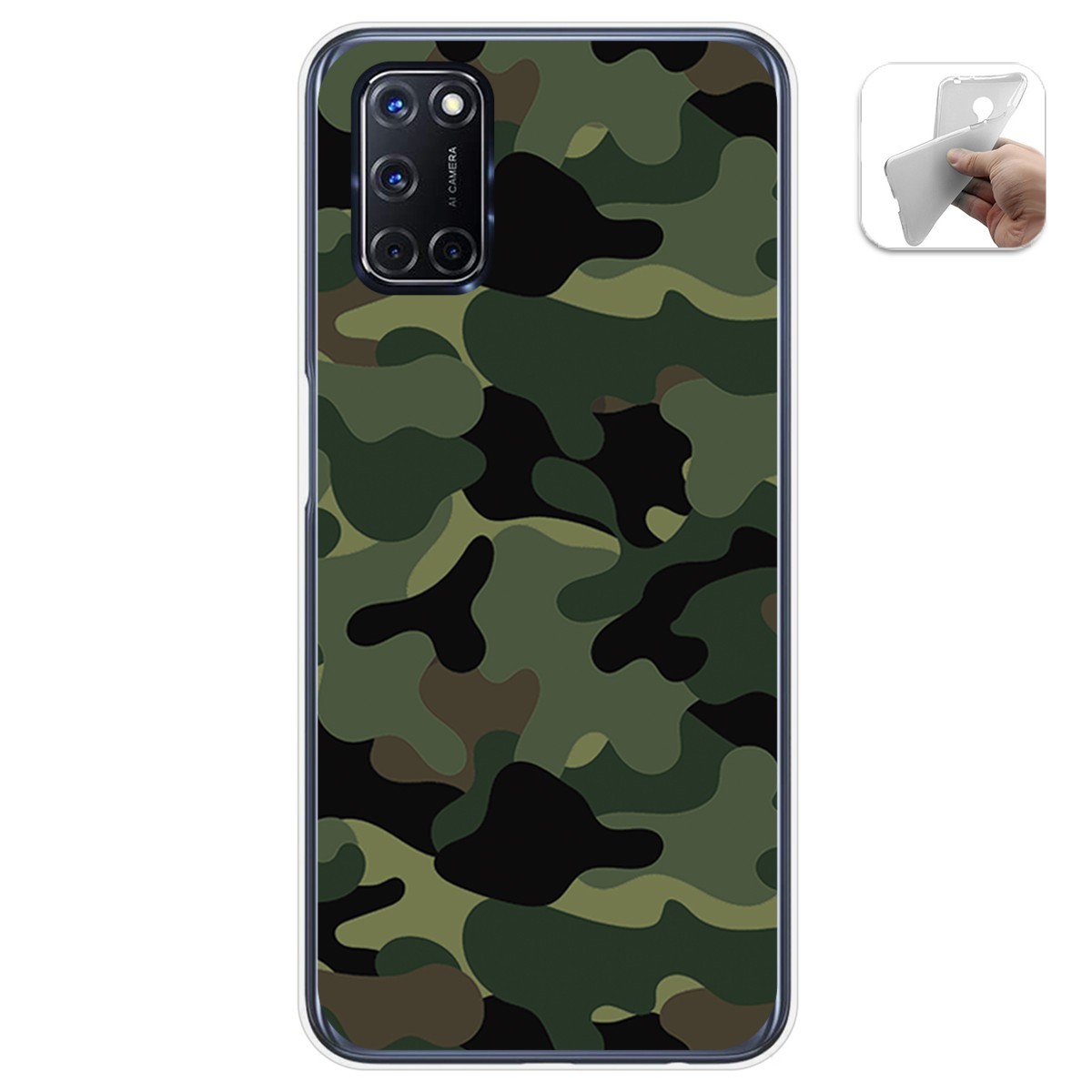Funda Gel Tpu para Oppo A52 / Oppo A72 diseño Camuflaje Dibujos
