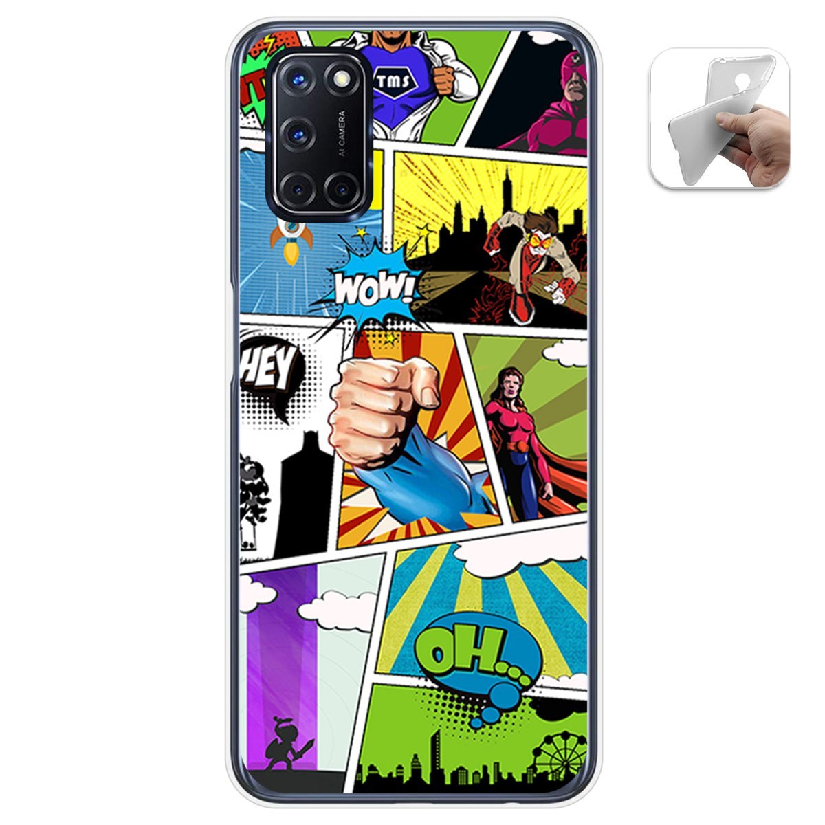 Funda Gel Tpu para Oppo A52 / Oppo A72 diseño Comic Dibujos