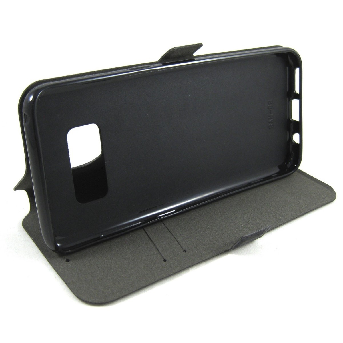 Funda Soporte Piel Negra para Samsung Galaxy S8 Plus Flip Libro