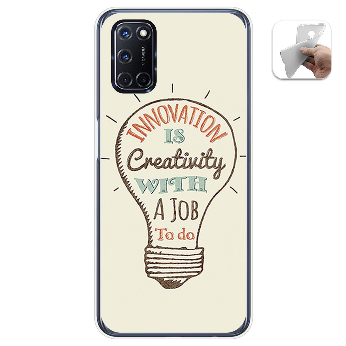 Funda Gel Tpu para Oppo A52 / Oppo A72 diseño Creativity Dibujos