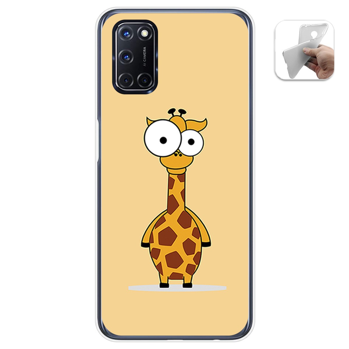 Funda Gel Tpu para Oppo A52 / Oppo A72 diseño Jirafa Dibujos