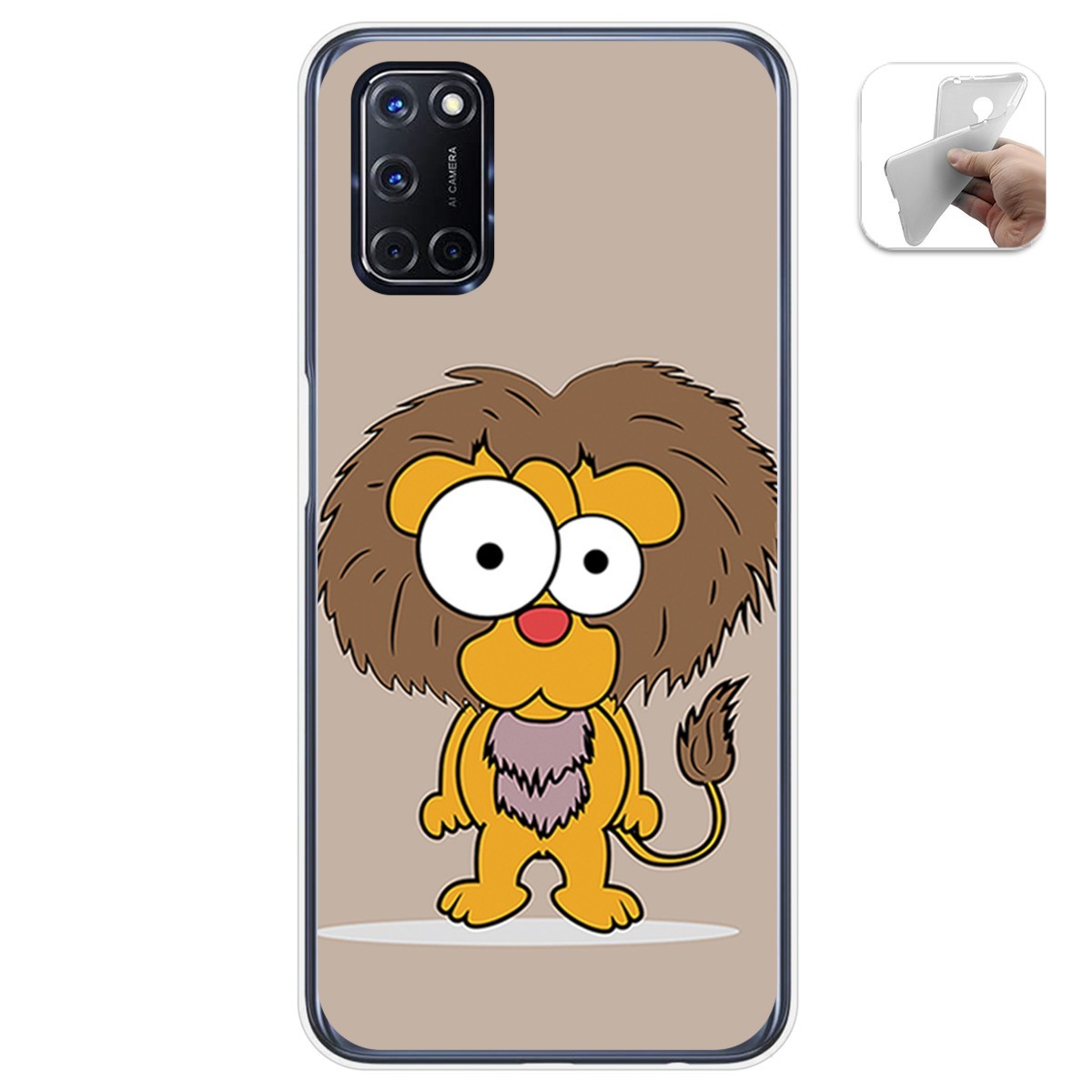 Funda Gel Tpu para Oppo A52 / Oppo A72 diseño Leon Dibujos