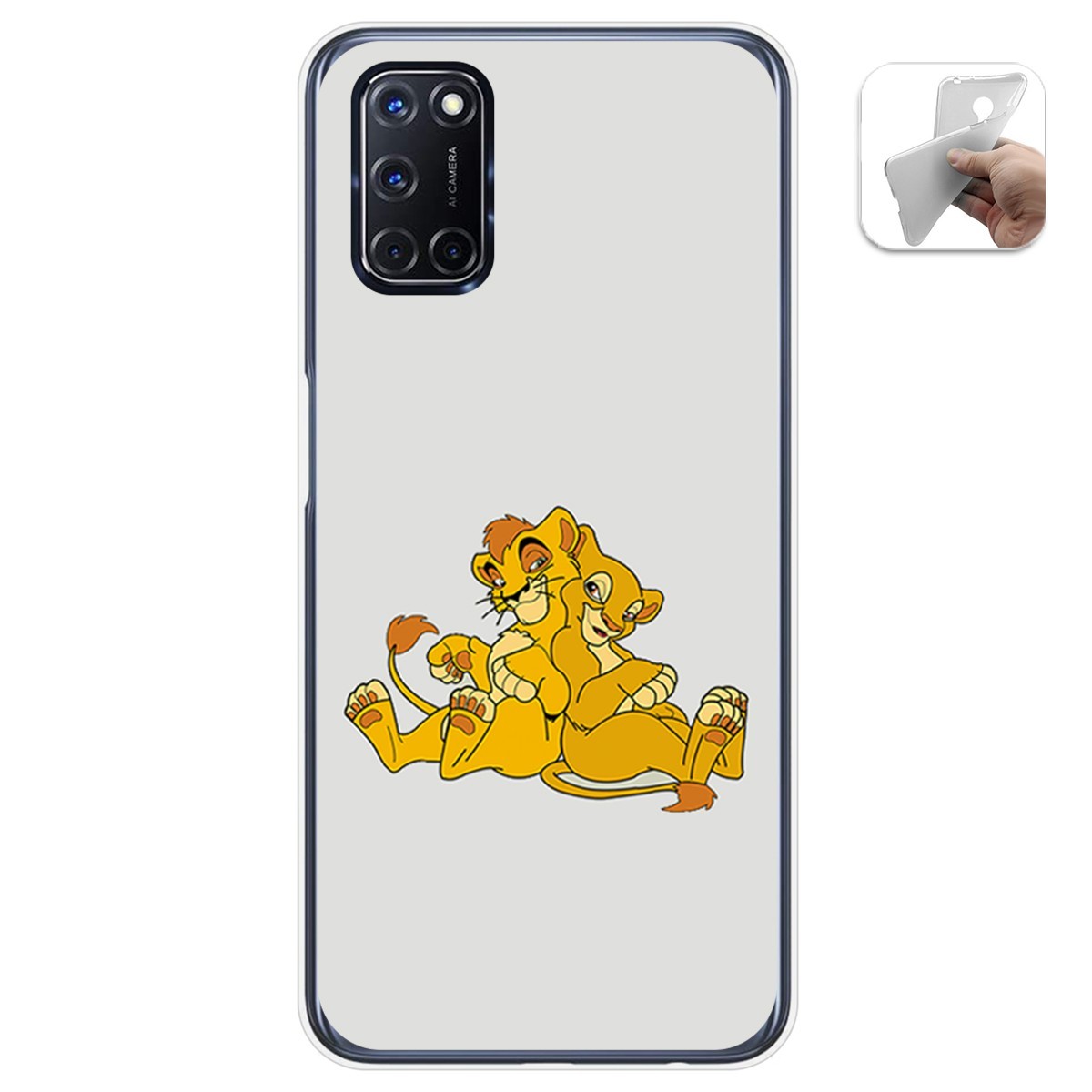Funda Gel Tpu para Oppo A52 / Oppo A72 diseño Leones Dibujos