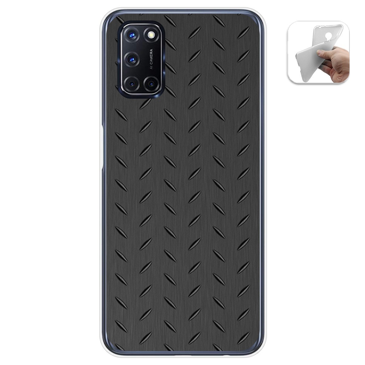 Funda Gel Tpu para Oppo A52 / Oppo A72 diseño Metal Dibujos