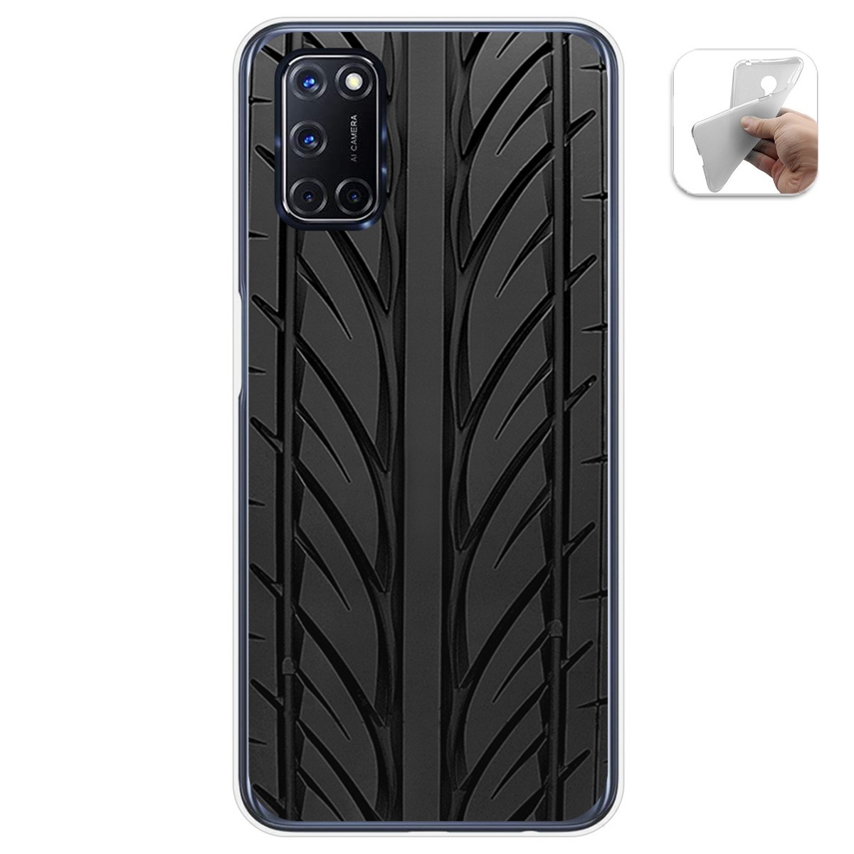 Funda Gel Tpu para Oppo A52 / Oppo A72 diseño Neumatico Dibujos