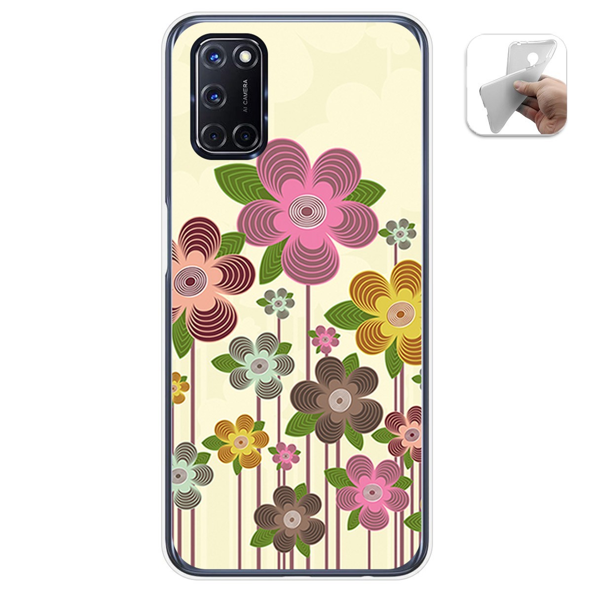 Funda Gel Tpu para Oppo A52 / Oppo A72 diseño Primavera En Flor Dibujos