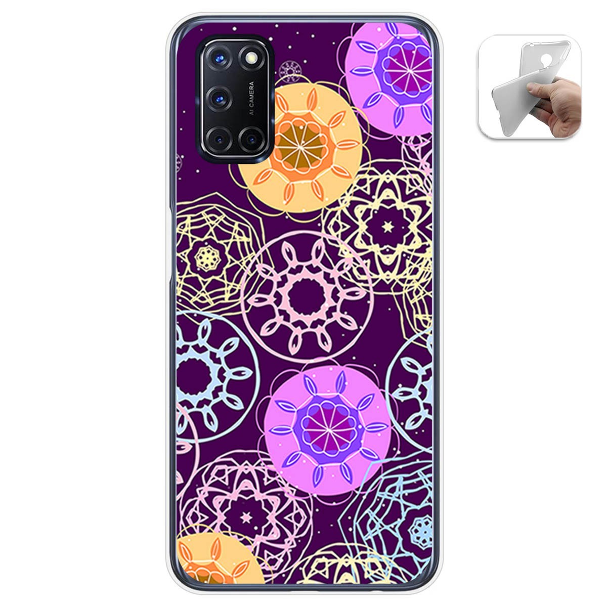 Funda Gel Tpu para Oppo A52 / Oppo A72 diseño Radial Dibujos