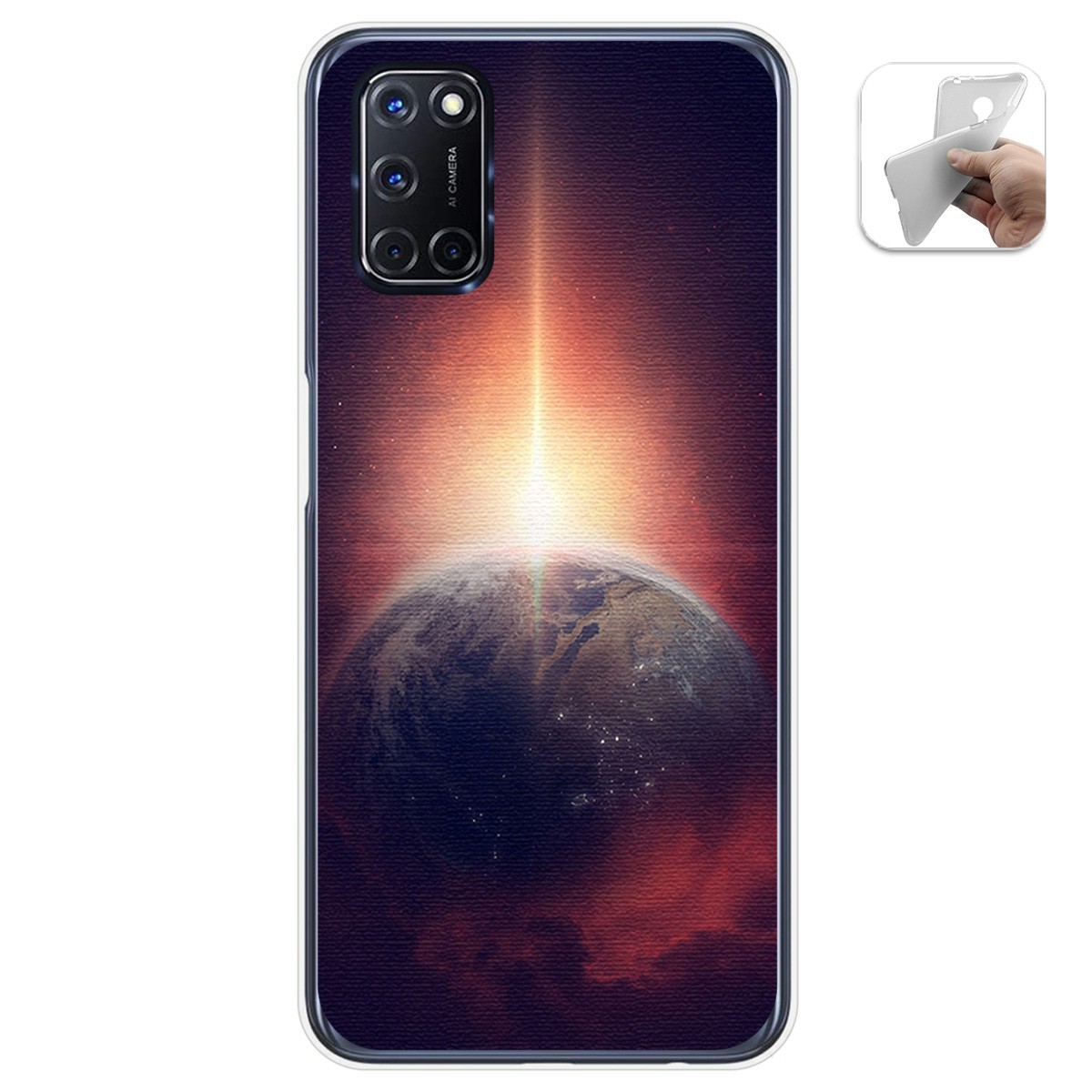 Funda Gel Tpu para Oppo A52 / Oppo A72 diseño Tierra Dibujos