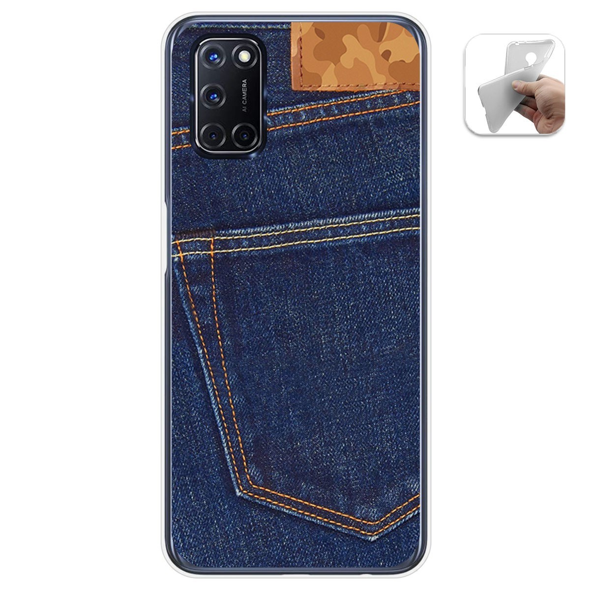 Funda Gel Tpu para Oppo A52 / Oppo A72 diseño Vaquero Dibujos