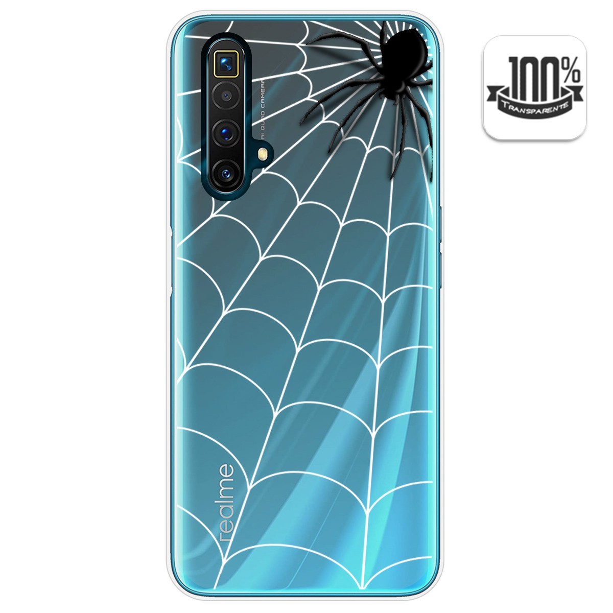 Funda Gel Transparente para Realme X3 SuperZoom / X50 5G diseño Araña Dibujos