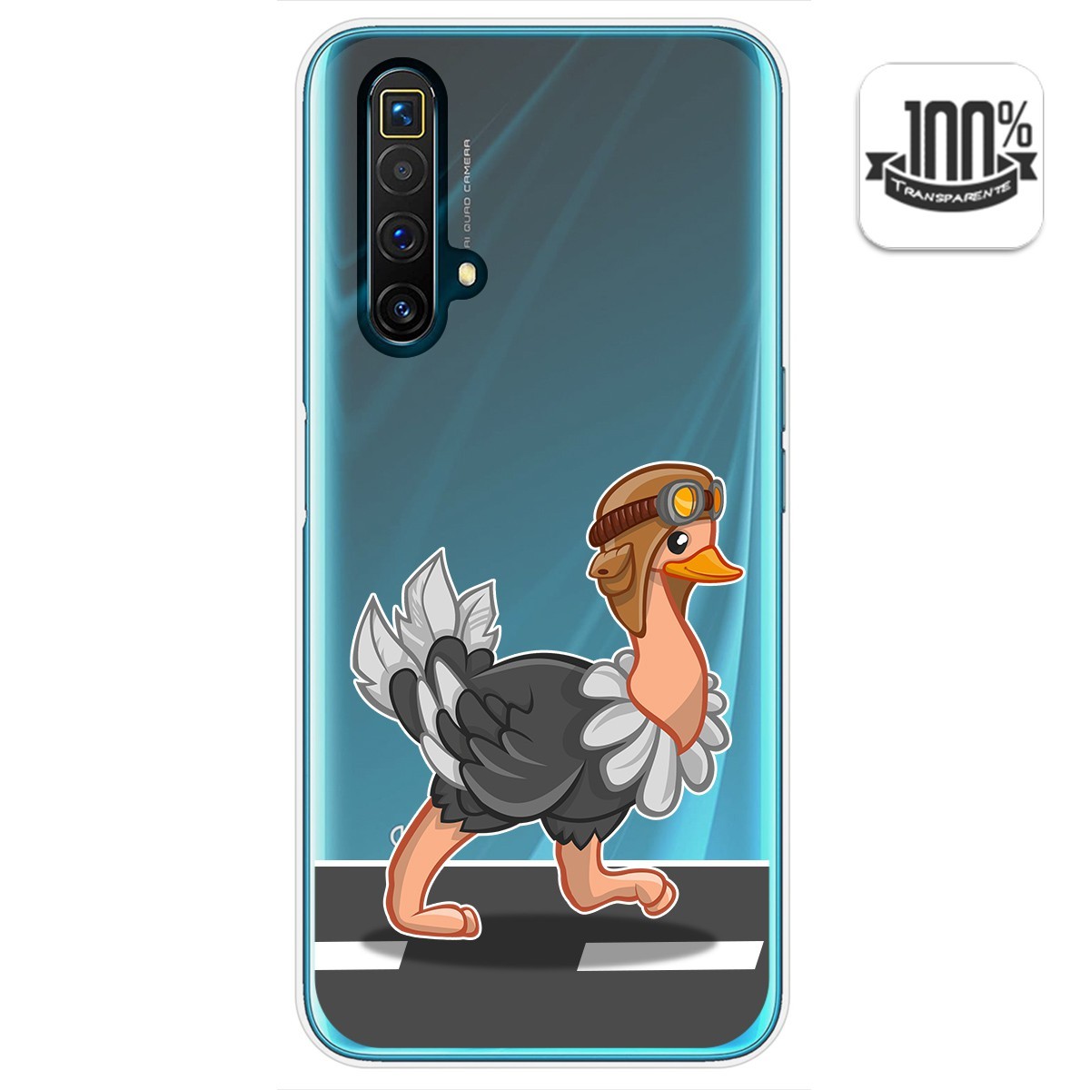 Funda Gel Transparente para Realme X3 SuperZoom / X50 5G diseño Avestruz Dibujos