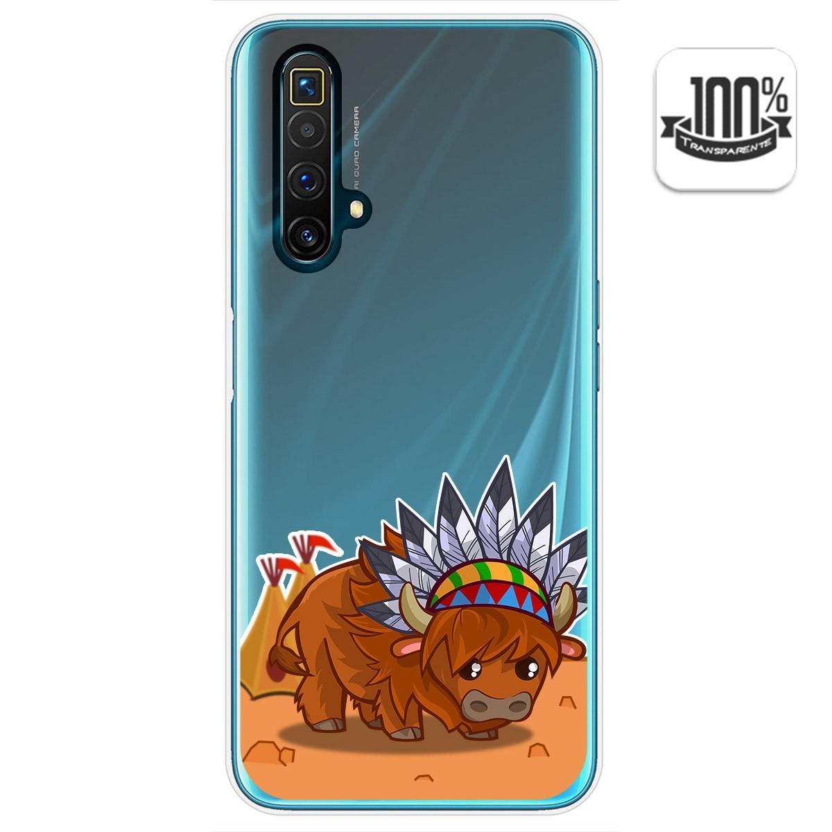 Funda Gel Transparente para Realme X3 SuperZoom / X50 5G diseño Bufalo Dibujos