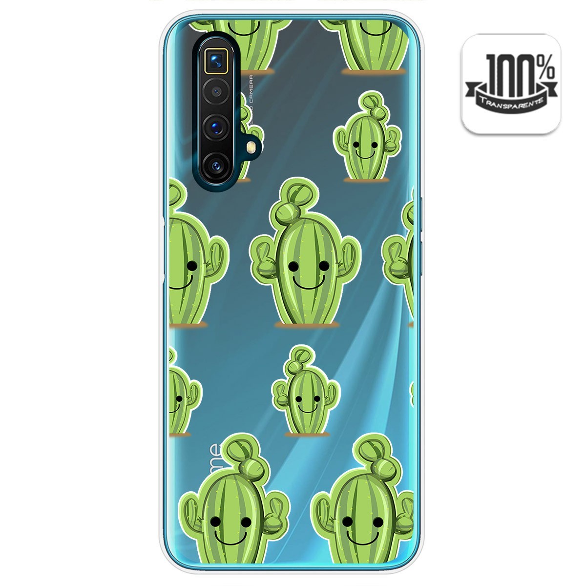Funda Gel Transparente para Realme X3 SuperZoom / X50 5G diseño Cactus Dibujos