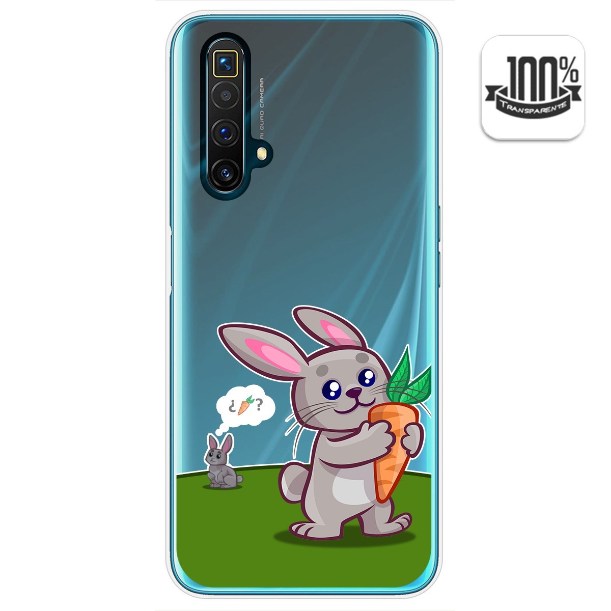 Funda Gel Transparente para Realme X3 SuperZoom / X50 5G diseño Conejo Dibujos