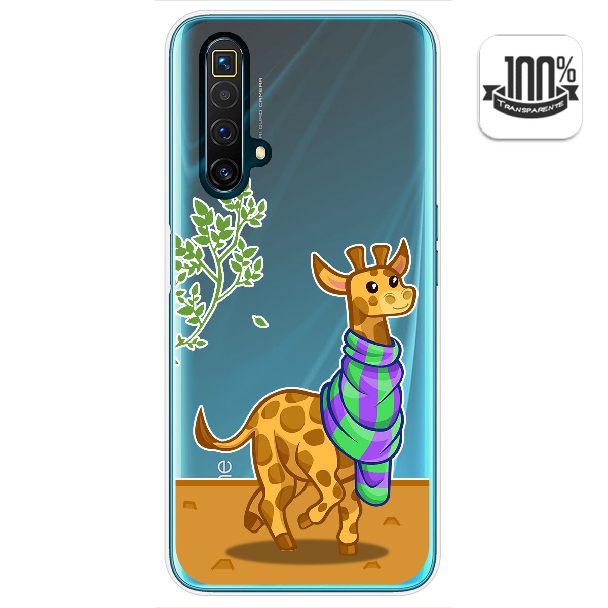 Funda Gel Transparente para Realme X3 SuperZoom / X50 5G diseño Jirafa Dibujos