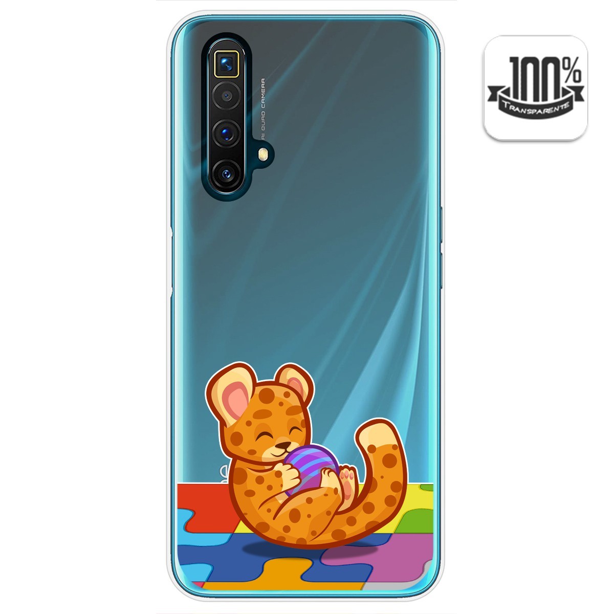 Funda Gel Transparente para Realme X3 SuperZoom / X50 5G diseño Leopardo Dibujos