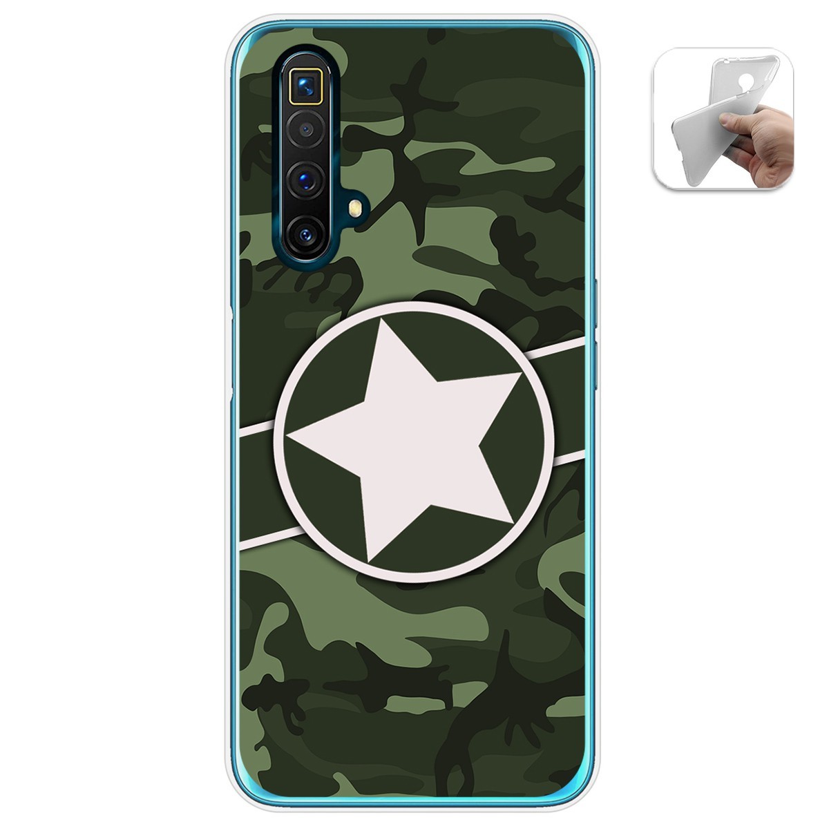 Funda Gel Tpu para Realme X3 SuperZoom / X50 5G diseño Camuflaje 01 Dibujos