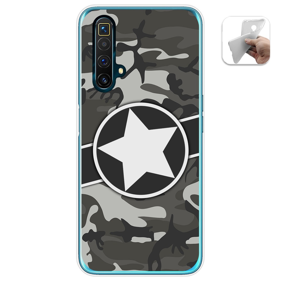 Funda Gel Tpu para Realme X3 SuperZoom / X50 5G diseño Camuflaje 02 Dibujos