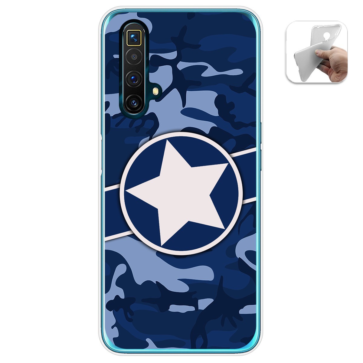 Funda Gel Tpu para Realme X3 SuperZoom / X50 5G diseño Camuflaje 03 Dibujos