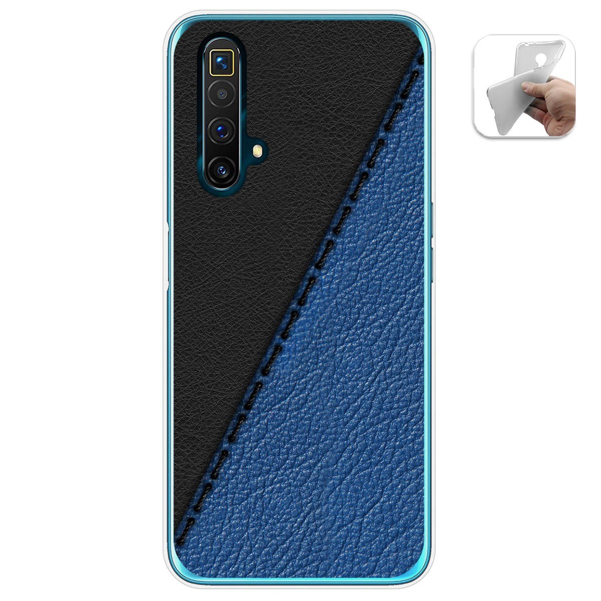 Funda Gel Tpu para Realme X3 SuperZoom / X50 5G diseño Cuero 02 Dibujos