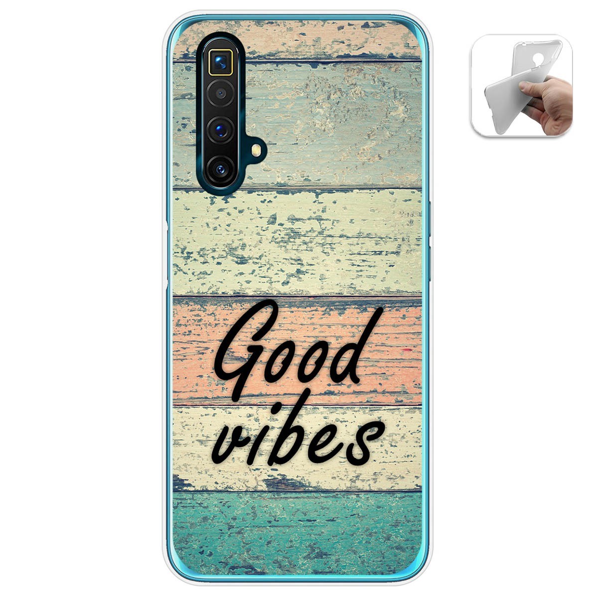 Funda Gel Tpu para Realme X3 SuperZoom / X50 5G diseño Madera 01 Dibujos
