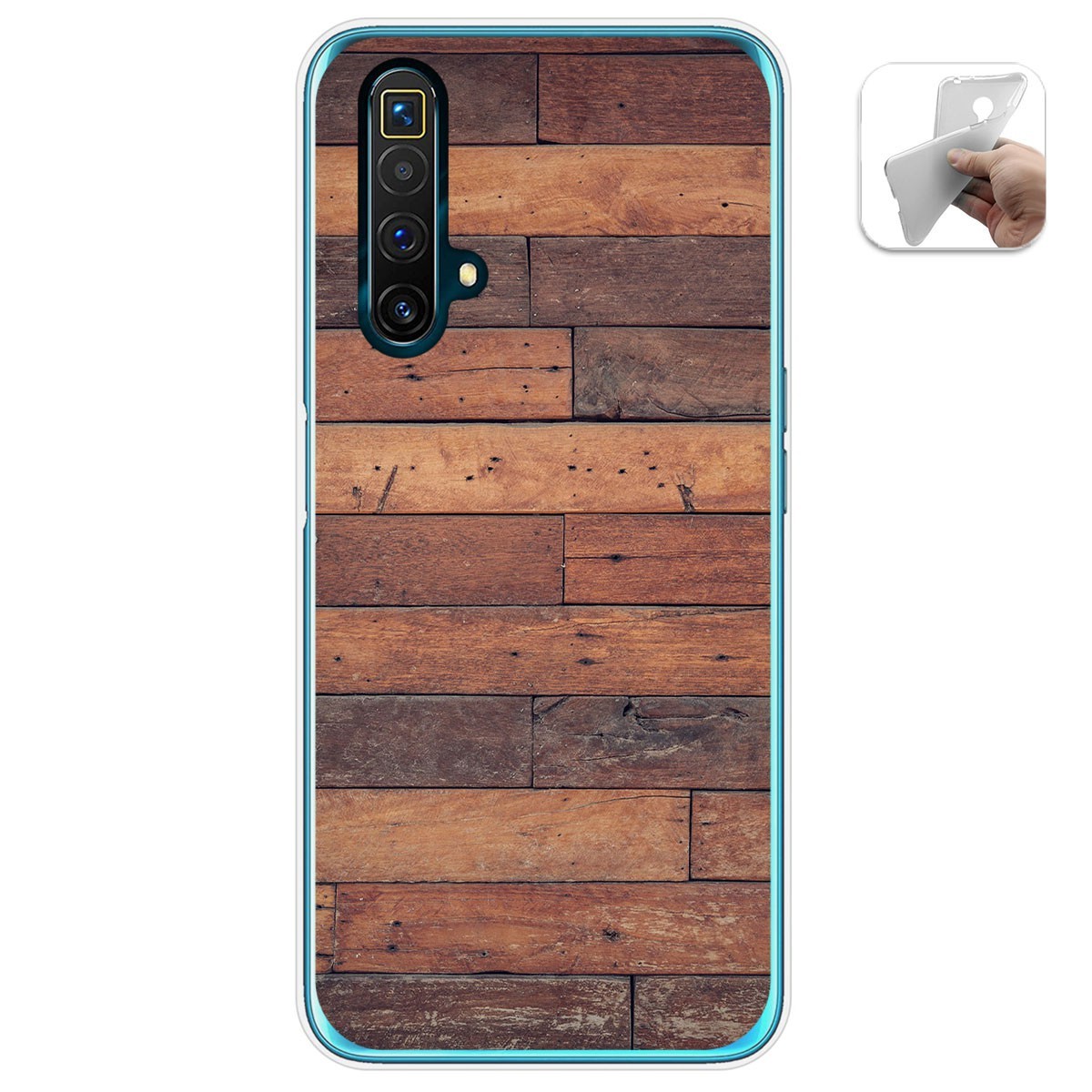 Funda Gel Tpu para Realme X3 SuperZoom / X50 5G diseño Madera 03 Dibujos
