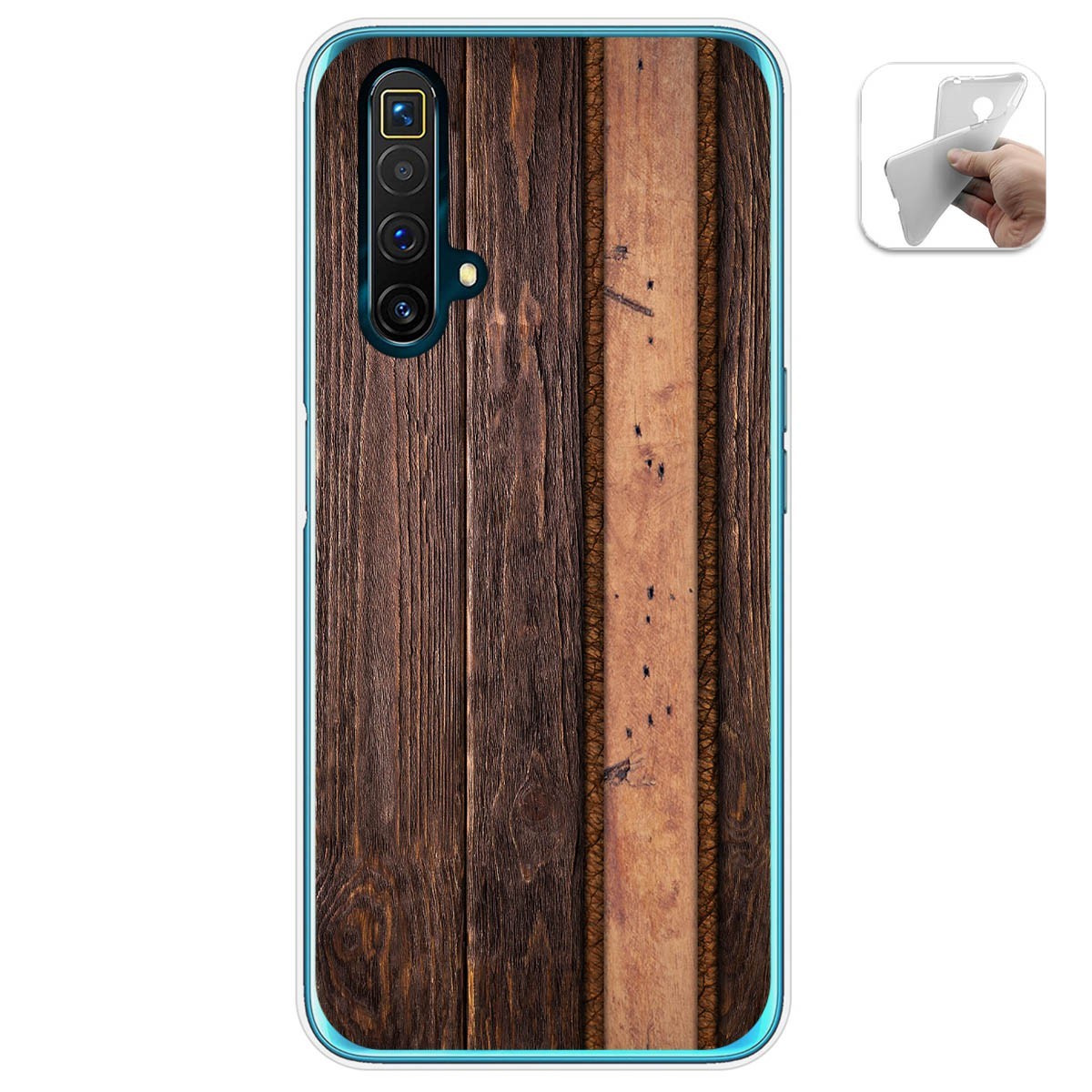 Funda Gel Tpu para Realme X3 SuperZoom / X50 5G diseño Madera 05 Dibujos