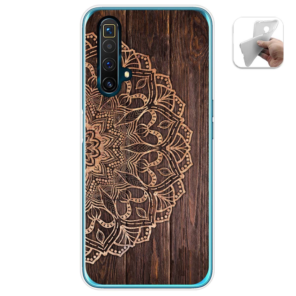 Funda Gel Tpu para Realme X3 SuperZoom / X50 5G diseño Madera 06 Dibujos
