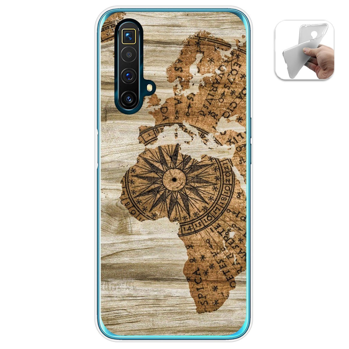 Funda Gel Tpu para Realme X3 SuperZoom / X50 5G diseño Madera 07 Dibujos