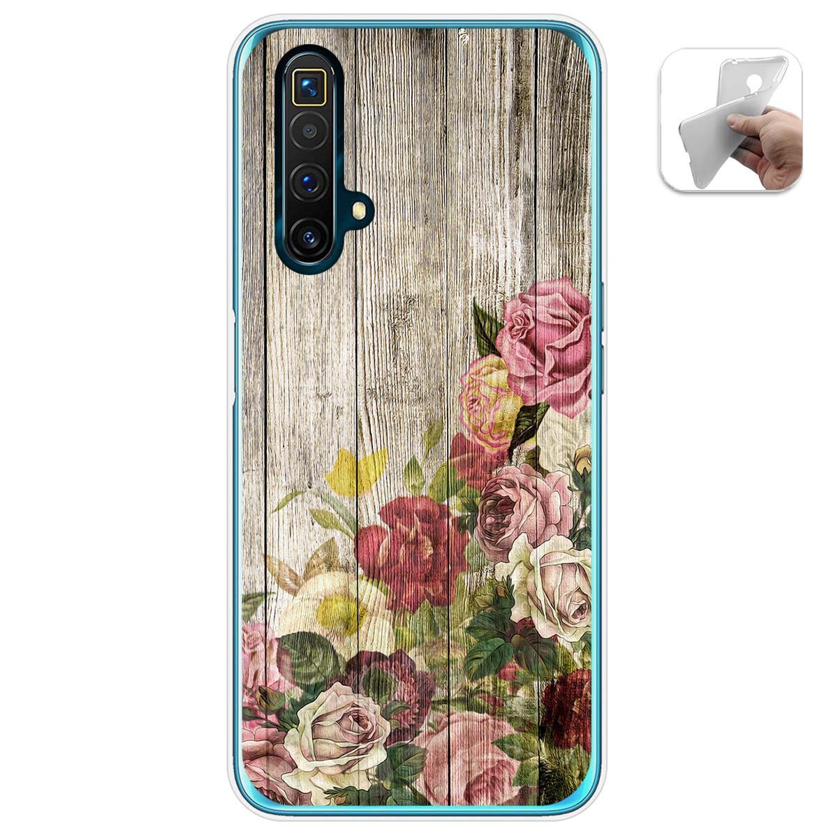 Funda Gel Tpu para Realme X3 SuperZoom / X50 5G diseño Madera 08 Dibujos