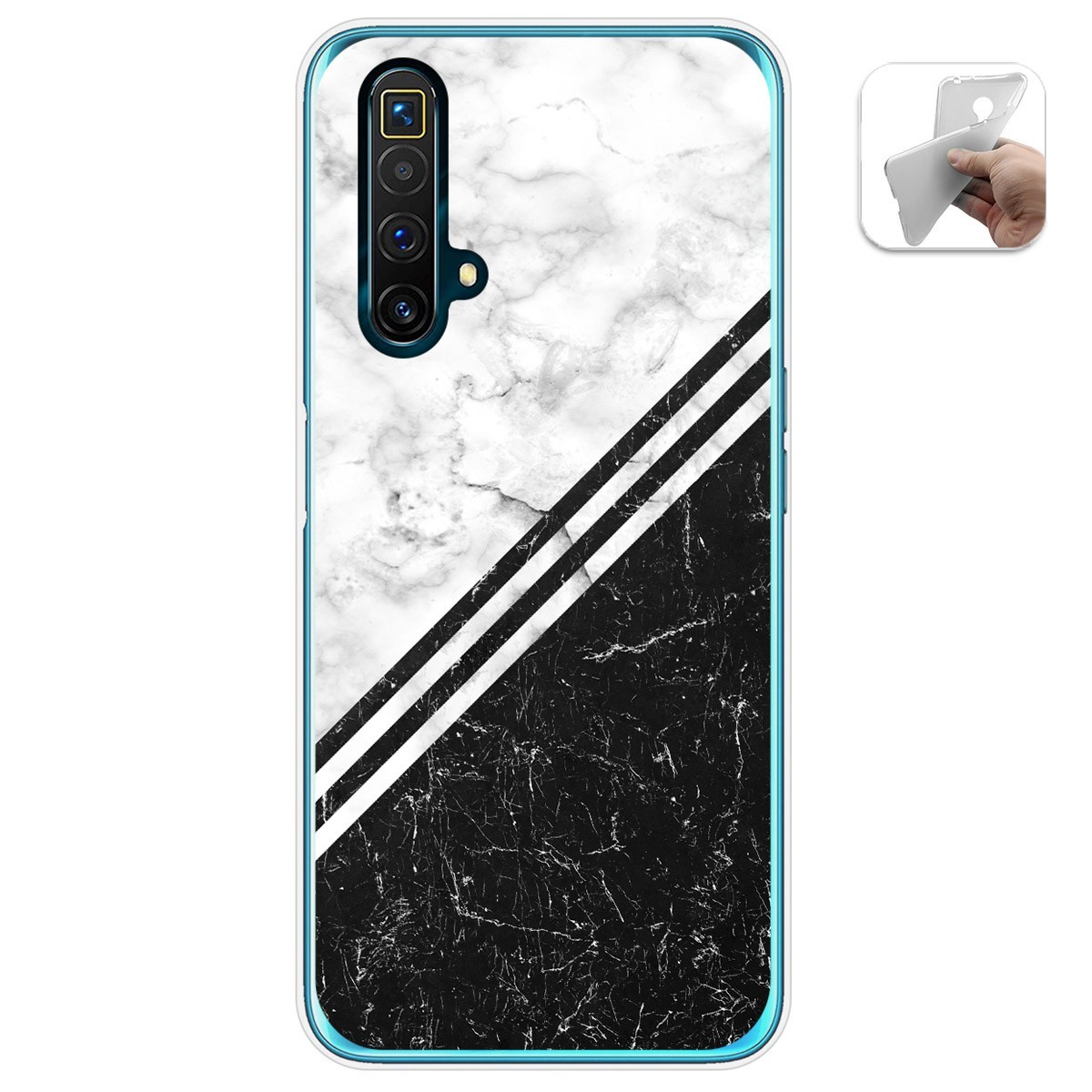 Funda Gel Tpu para Realme X3 SuperZoom / X50 5G diseño Mármol 01 Dibujos