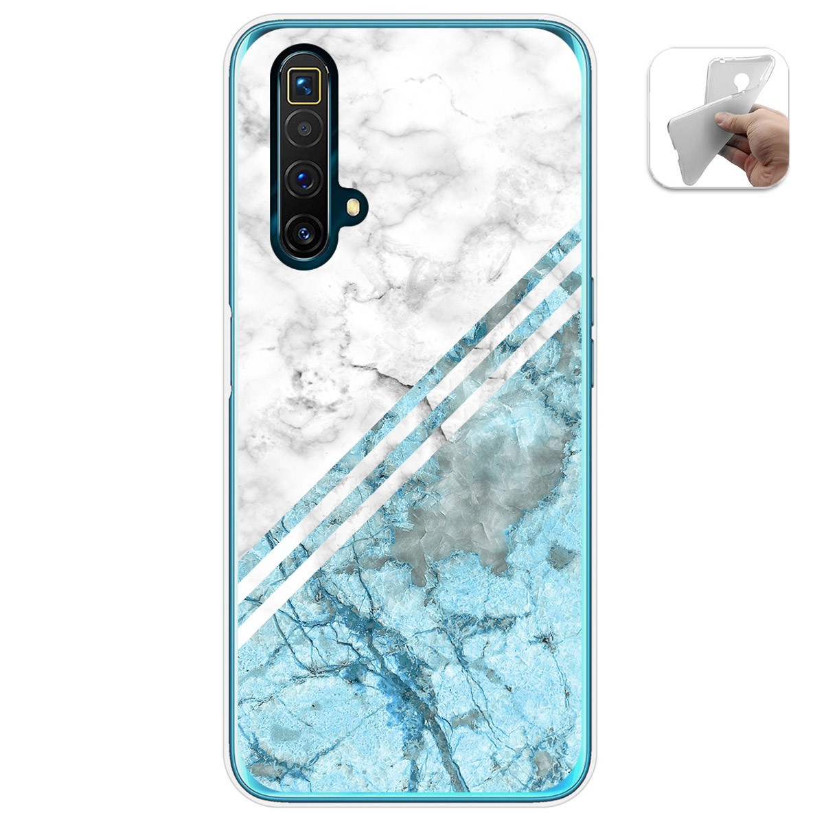Funda Gel Tpu para Realme X3 SuperZoom / X50 5G diseño Mármol 02 Dibujos