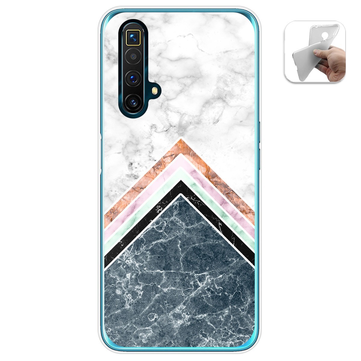 Funda Gel Tpu para Realme X3 SuperZoom / X50 5G diseño Mármol 05 Dibujos