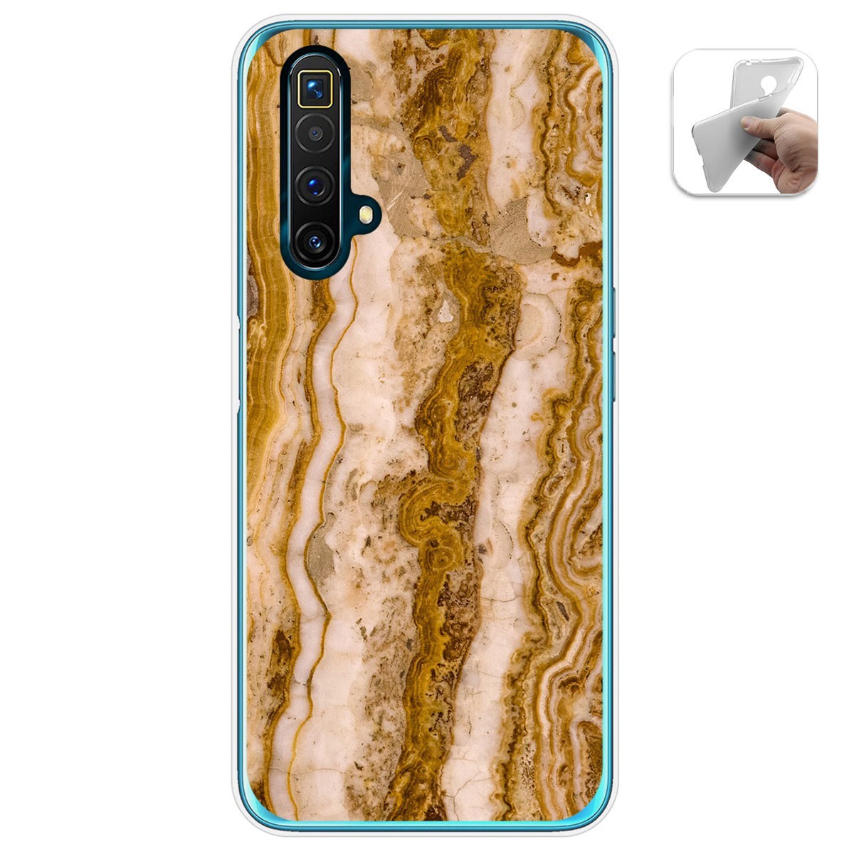 Funda Gel Tpu para Realme X3 SuperZoom / X50 5G diseño Mármol 10 Dibujos