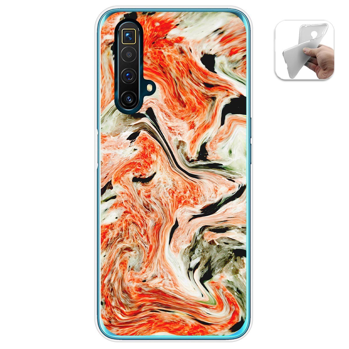 Funda Gel Tpu para Realme X3 SuperZoom / X50 5G diseño Mármol 12 Dibujos