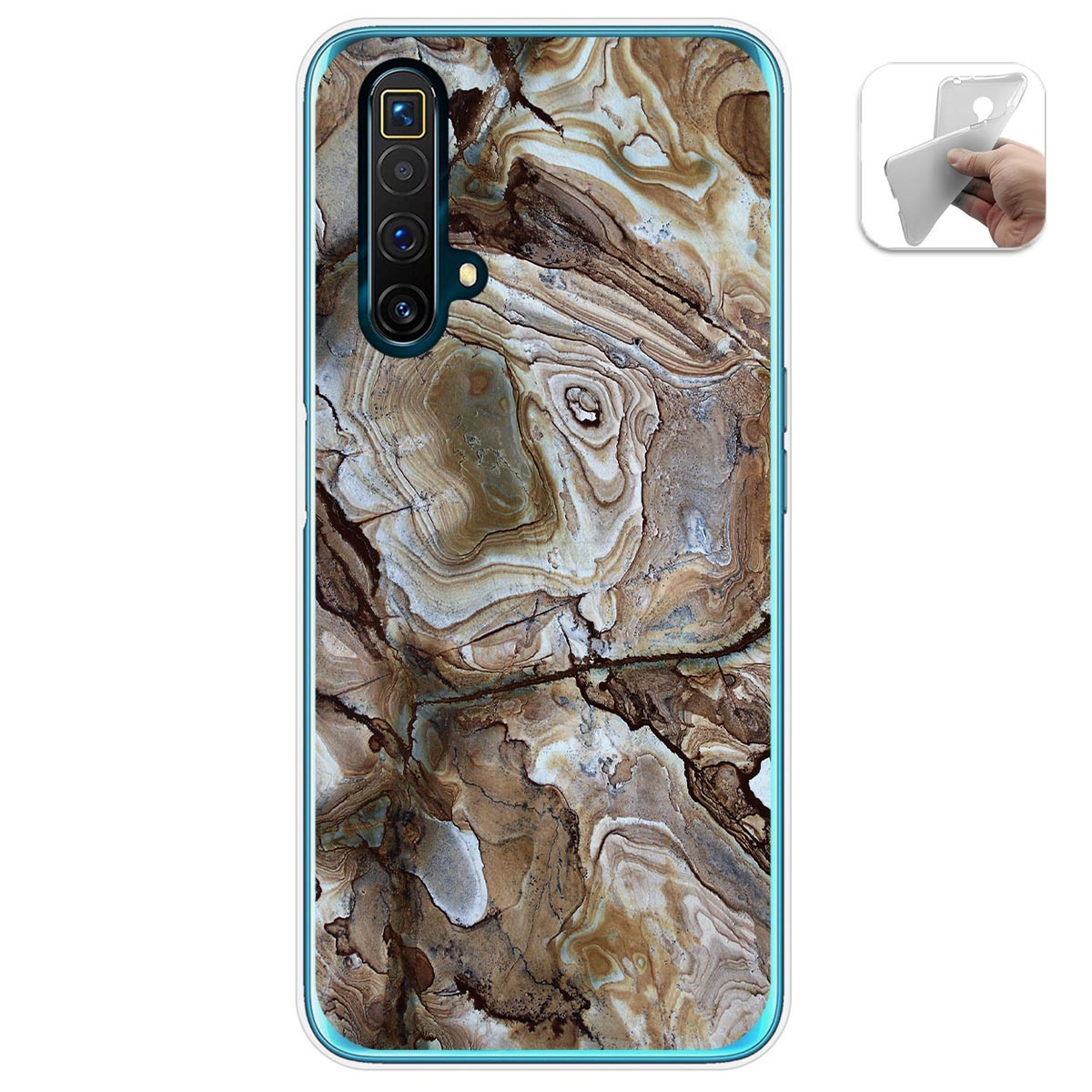 Funda Gel Tpu para Realme X3 SuperZoom / X50 5G diseño Mármol 14 Dibujos