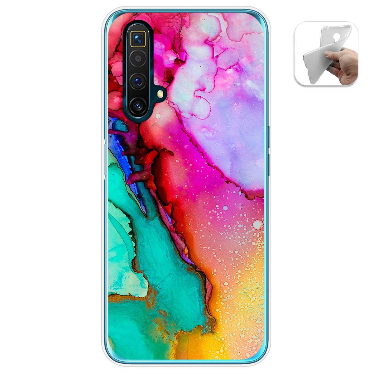 Funda Gel Tpu para Realme X3 SuperZoom / X50 5G diseño Mármol 15 Dibujos