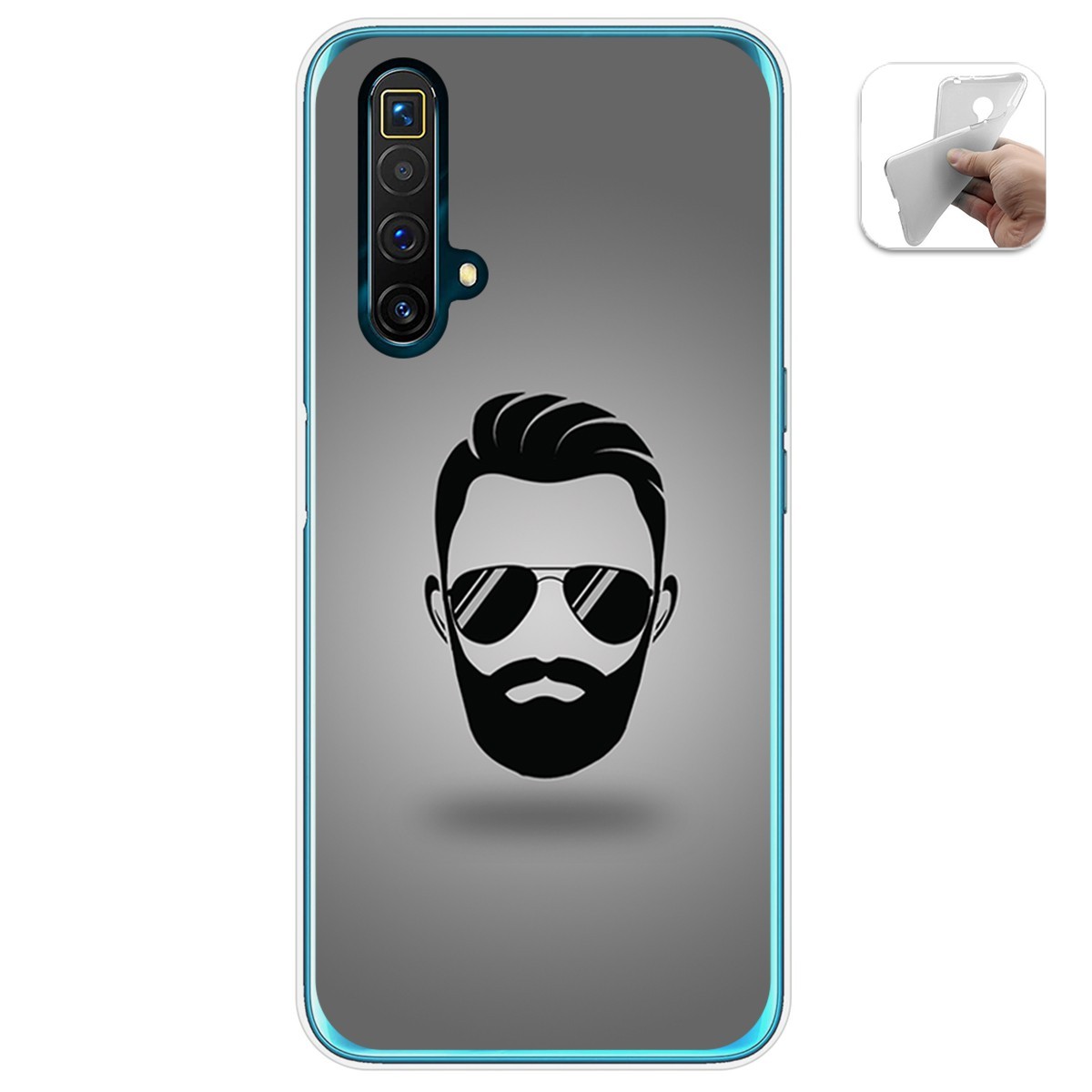 Funda Gel Tpu para Realme X3 SuperZoom / X50 5G diseño Barba Dibujos