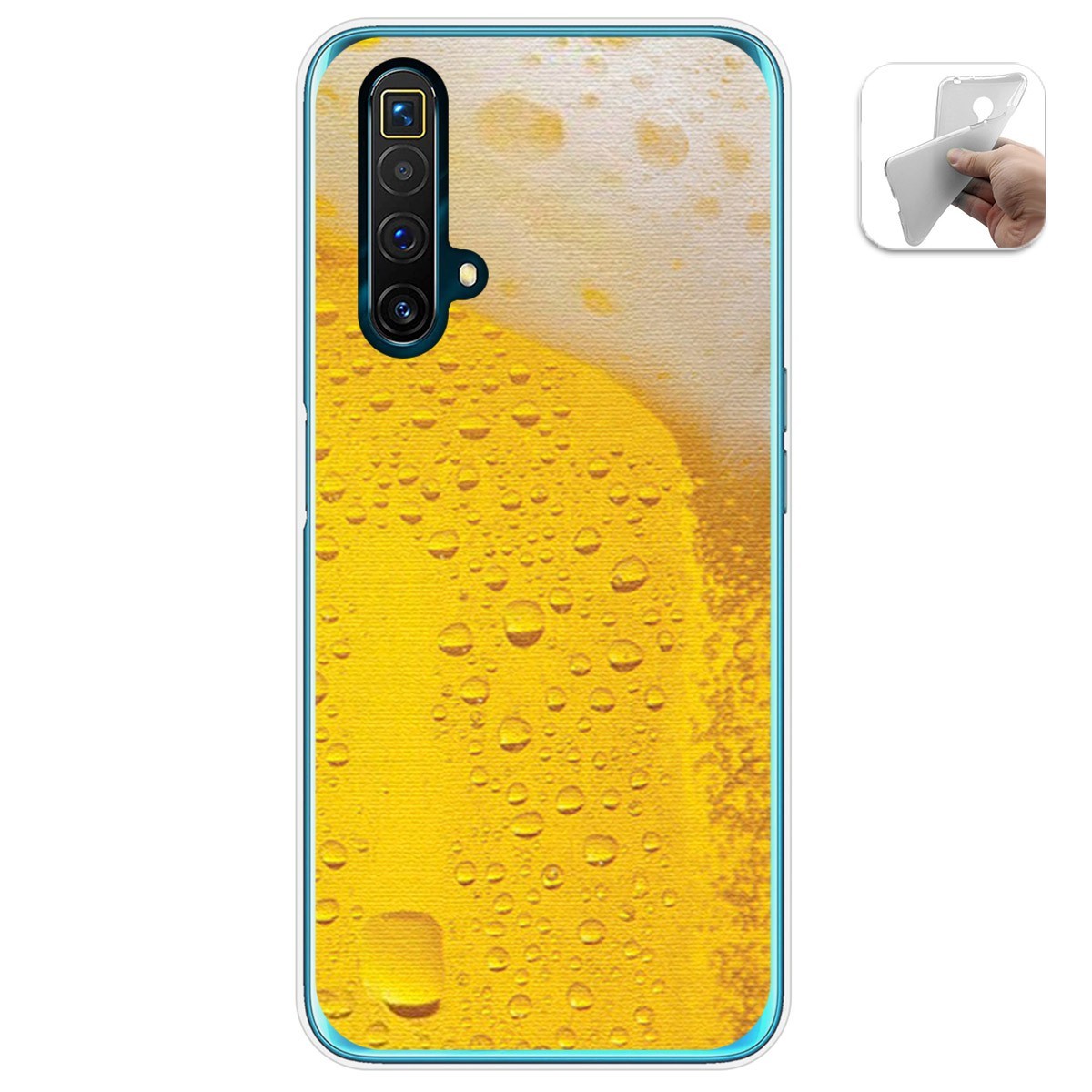 Funda Gel Tpu para Realme X3 SuperZoom / X50 5G diseño Cerveza Dibujos