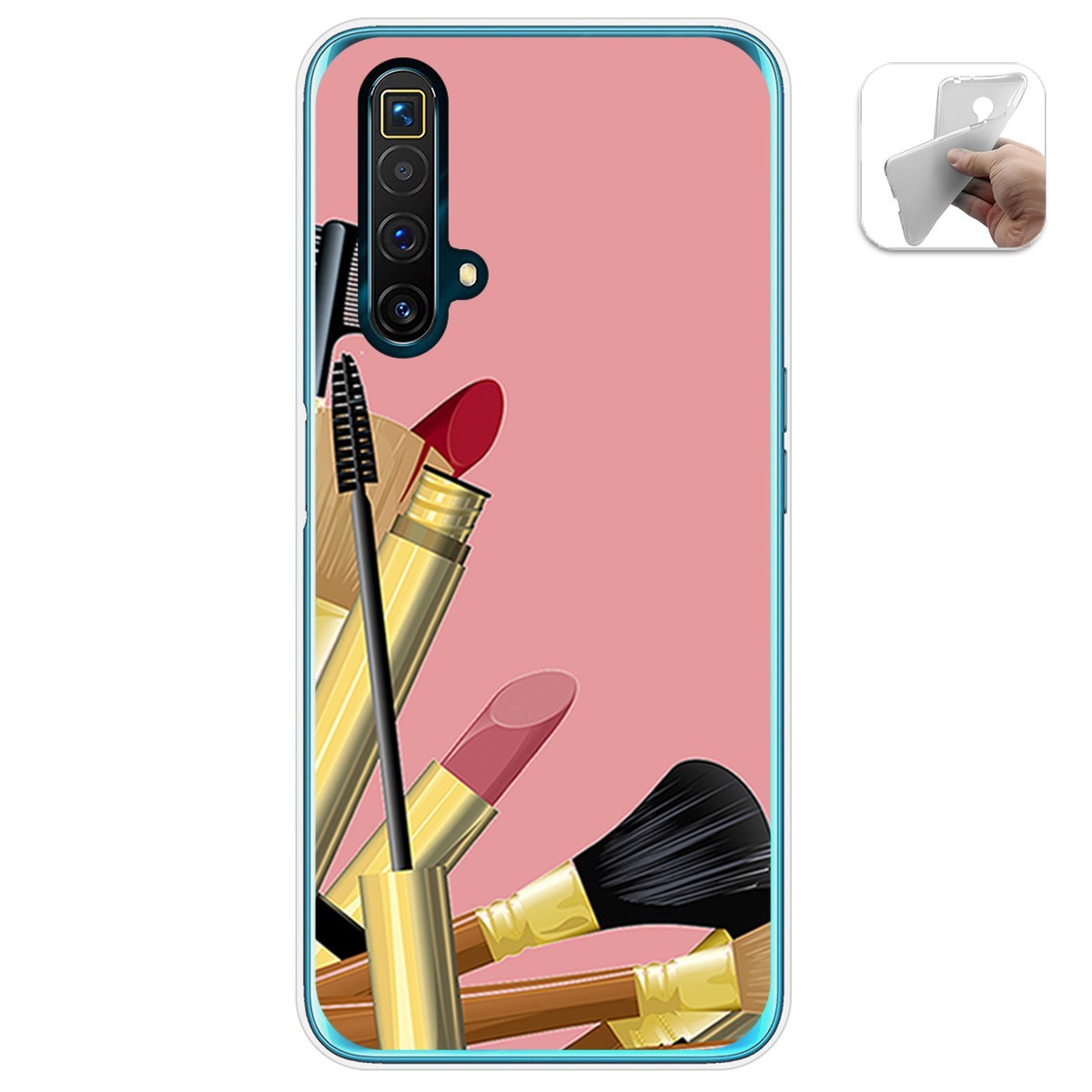 Funda Gel Tpu para Realme X3 SuperZoom / X50 5G diseño Brochas Dibujos