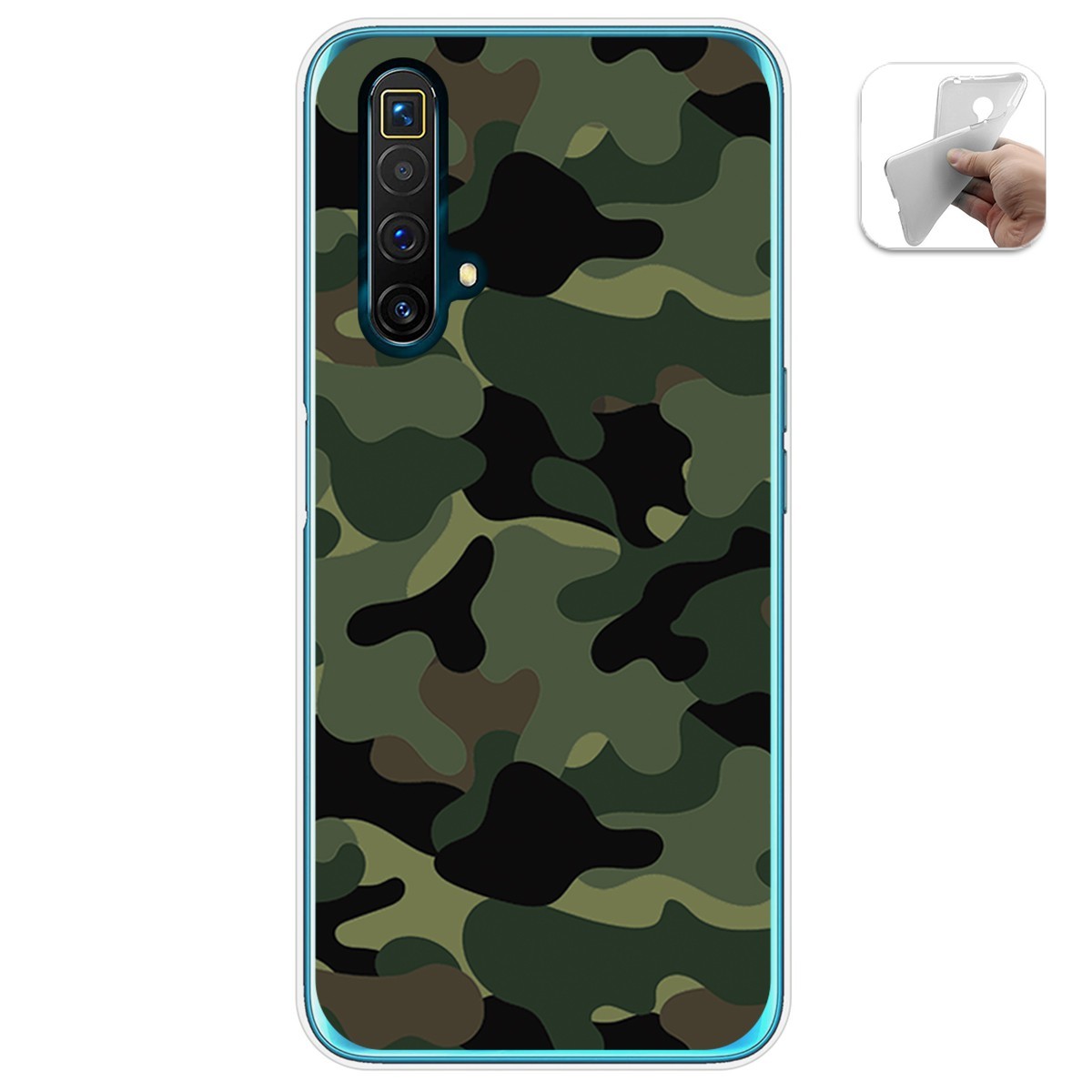 Funda Gel Tpu para Realme X3 SuperZoom / X50 5G diseño Camuflaje Dibujos