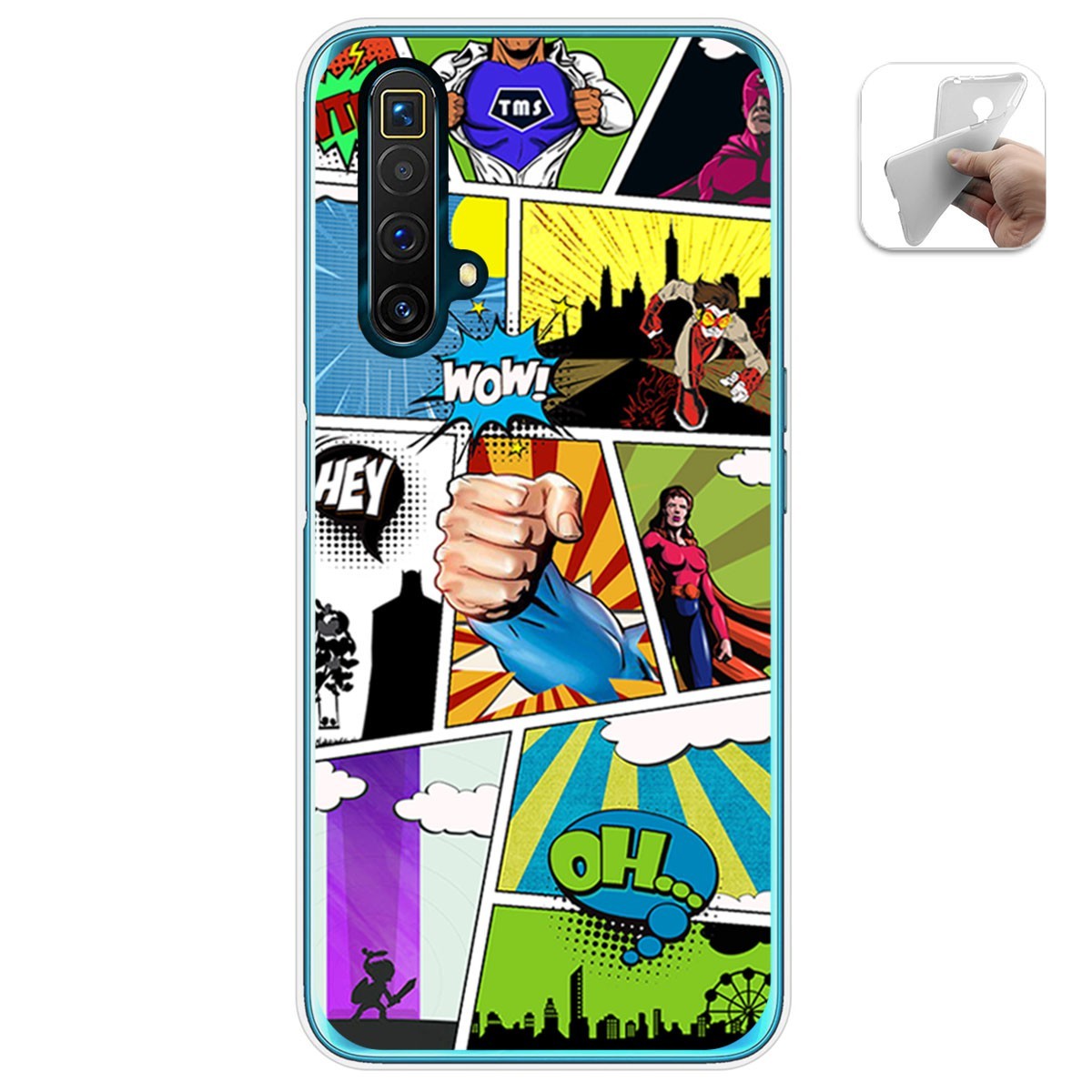 Funda Gel Tpu para Realme X3 SuperZoom / X50 5G diseño Comic Dibujos