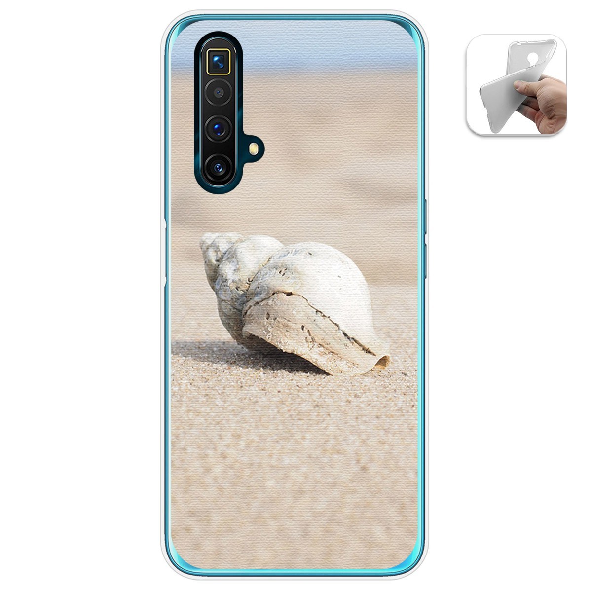 Funda Gel Tpu para Realme X3 SuperZoom / X50 5G diseño Concha Dibujos