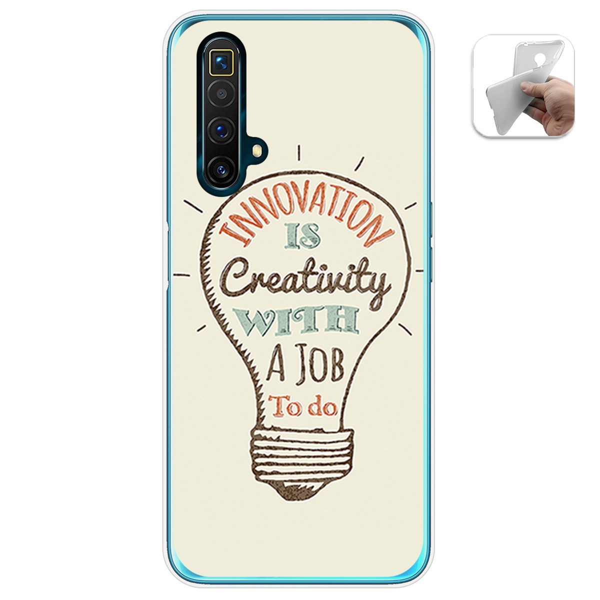 Funda Gel Tpu para Realme X3 SuperZoom / X50 5G diseño Creativity Dibujos