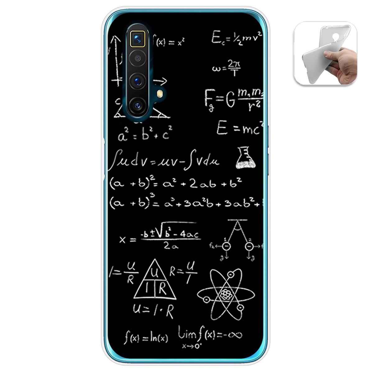 Funda Gel Tpu para Realme X3 SuperZoom / X50 5G diseño Formulas Dibujos