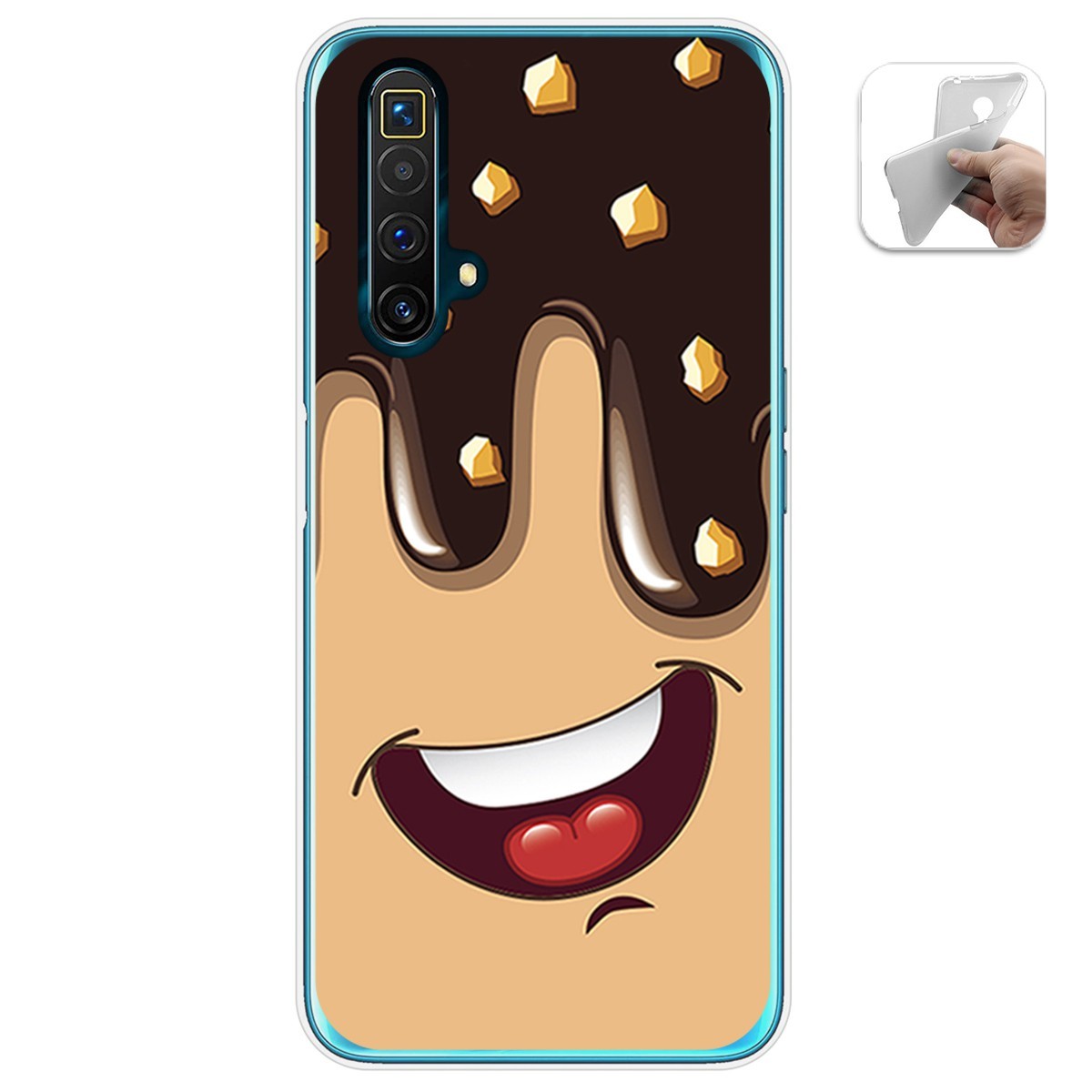 Funda Gel Tpu para Realme X3 SuperZoom / X50 5G diseño Helado Chocolate Dibujos