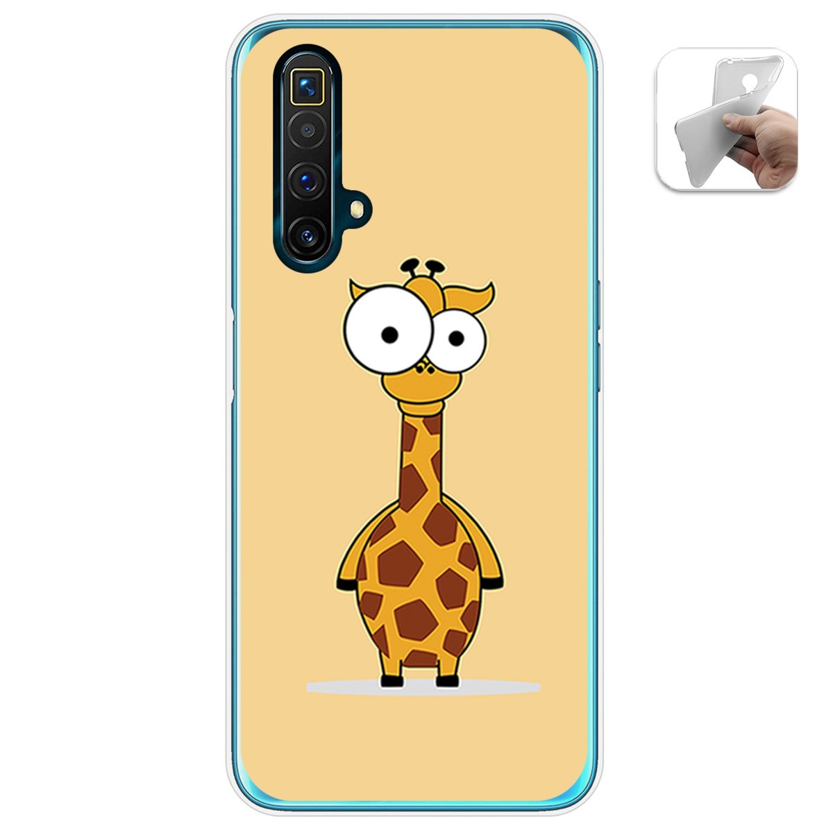 Funda Gel Tpu para Realme X3 SuperZoom / X50 5G diseño Jirafa Dibujos