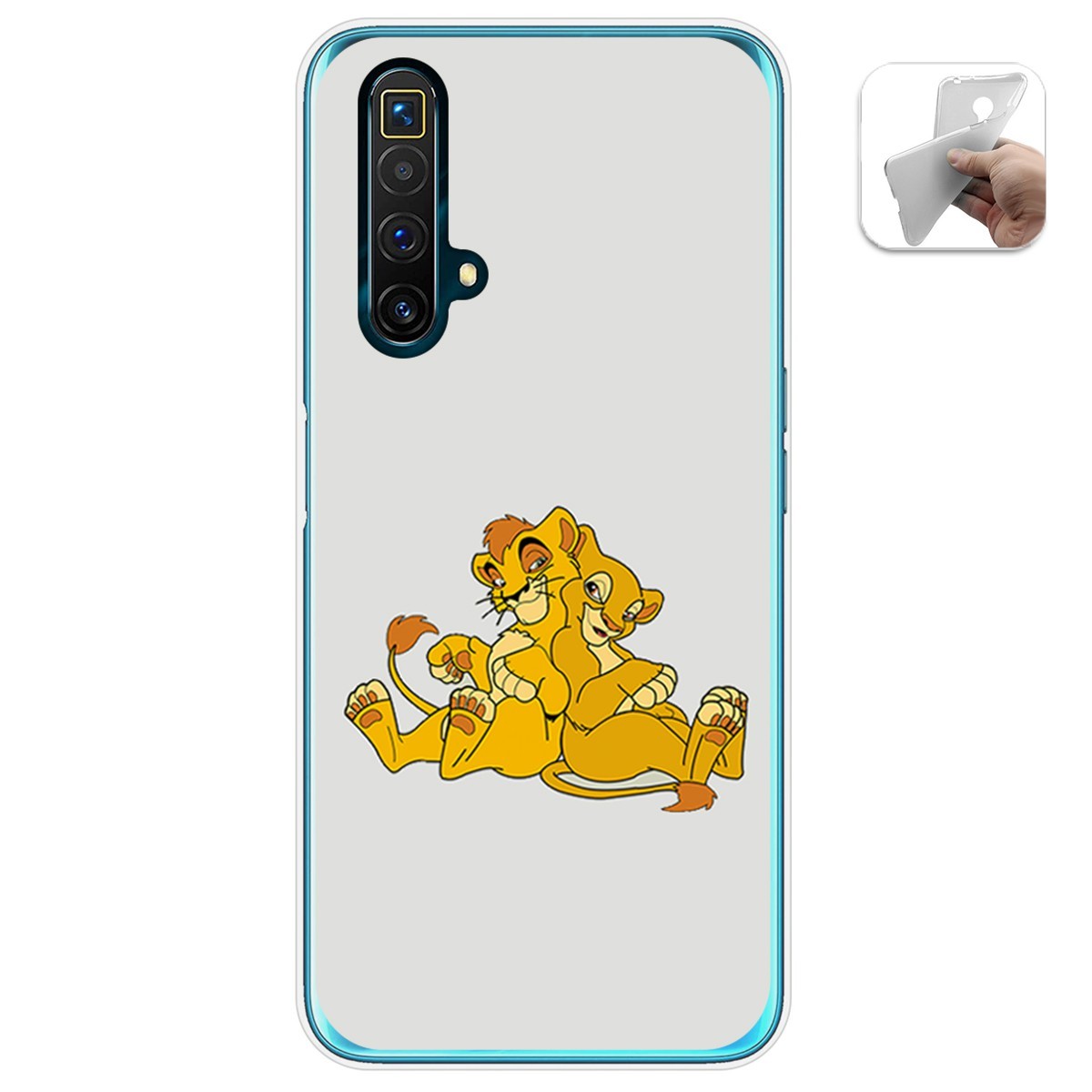 Funda Gel Tpu para Realme X3 SuperZoom / X50 5G diseño Leones Dibujos