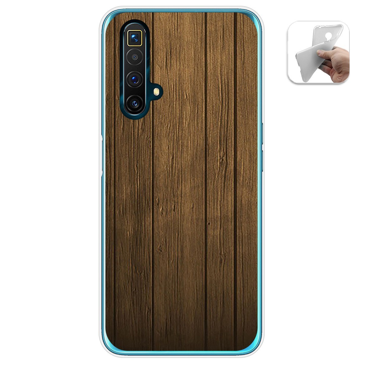 Funda Gel Tpu para Realme X3 SuperZoom / X50 5G diseño Madera Dibujos