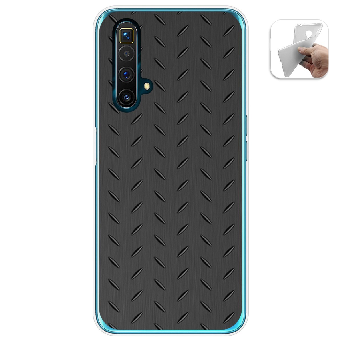 Funda Gel Tpu para Realme X3 SuperZoom / X50 5G diseño Metal Dibujos
